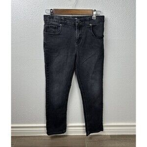 Wonder Nation Boys Size Slim 10 Husky Black Denim Adjustable Waist Jeans